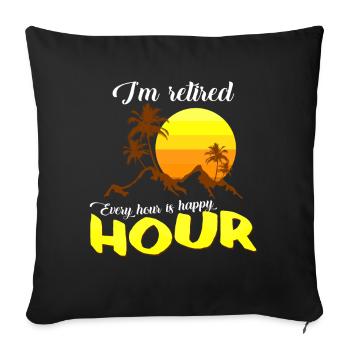 retirement - Sofa pillowcase 17,3'' x 17,3'' (45 x 45 cm) - black - Front