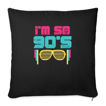 90er Jahre Sonnenbrille 90s Party Retro Geschenk - Sofakissenbezug 45 x 45 cm - Schwarz - Vorne