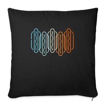 Hot dog - Sofa pillowcase 17,3'' x 17,3'' (45 x 45 cm) - black - Front