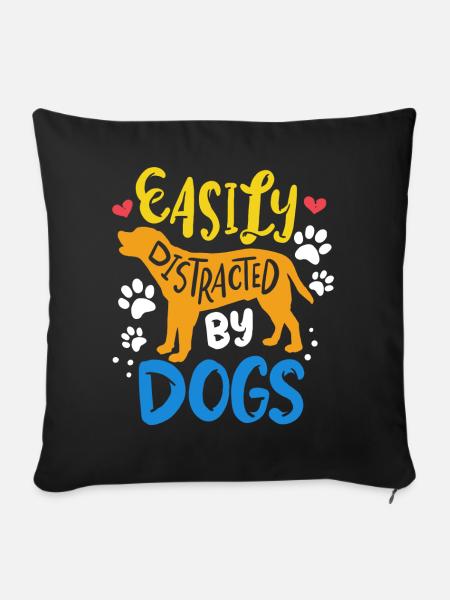 dog - Sofakissenbezug 45 x 45 cm - Schwarz