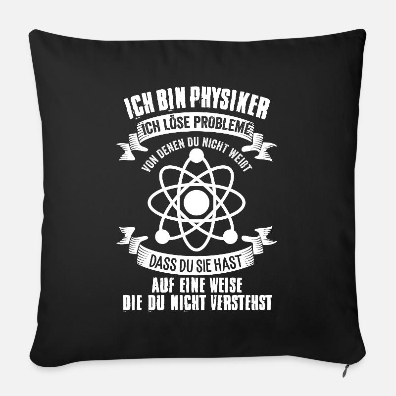 Lehrer Physiker - Sofakissenbezug 45 x 45 cm - Schwarz