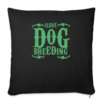 Dog Dog Breeding Dog Breeders puppies - Sofa pillowcase 17,3'' x 17,3'' (45 x 45 cm) - black - Front