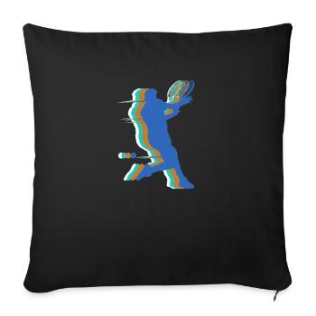 Tennis - Sofa pillowcase 17,3'' x 17,3'' (45 x 45 cm) - black - Front