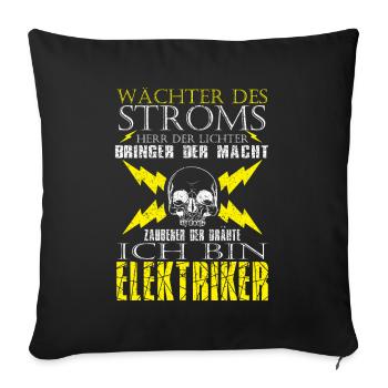 Wächter Des Stroms - Sofakissenbezug 45 x 45 cm - Schwarz - Vorne