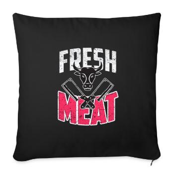 Schlachter Metzger Beruf Geschenk - Sofakissenbezug 45 x 45 cm - Schwarz - Vorne