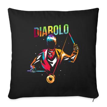 Diablo Yoyo - Sofa pillowcase 17,3'' x 17,3'' (45 x 45 cm) - black - Front