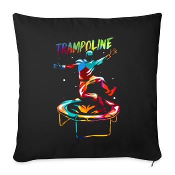 Trampoline - Sofa pillowcase 17,3'' x 17,3'' (45 x 45 cm) - black - Front