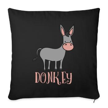 ÂNE LUNETTES DE SOLEIL DONKEY - Housse de coussin décorative 45 x 45 cm - noir - Devant