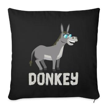 ÂNE LUNETTES DE SOLEIL DONKEY - Housse de coussin décorative 45 x 45 cm - noir - Devant