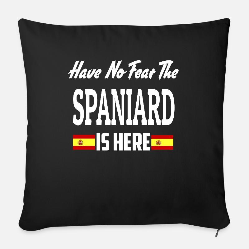 Espagne - Housse de coussin décorative 45 x 45 cm - noir