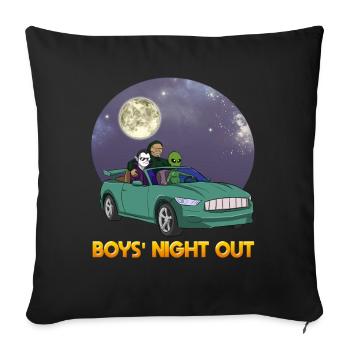 Men's evening JGA bachelor bachelor party - Sofa pillowcase 17,3'' x 17,3'' (45 x 45 cm) - black - Front