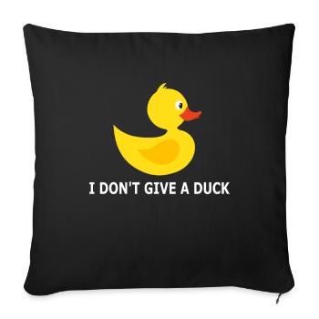 Duck rubber duck bath duck bathing toy gift - Sofa pillowcase 17,3'' x 17,3'' (45 x 45 cm) - black - Front
