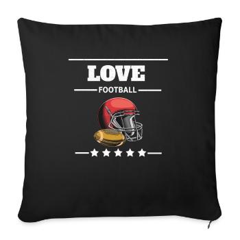 American Football - Sofakissenbezug 45 x 45 cm - Schwarz - Vorne