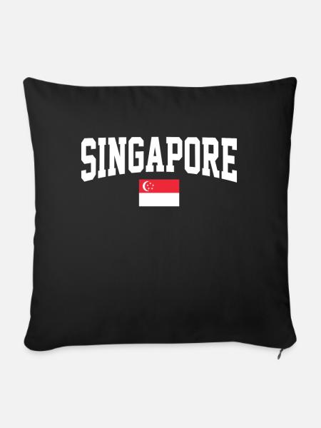 Singapur - Sofakissenbezug 45 x 45 cm - Schwarz