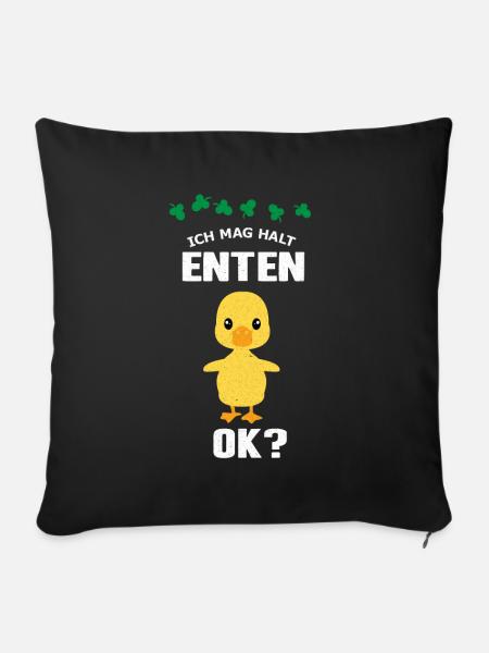 Ente - Sofakissenbezug 45 x 45 cm - Schwarz