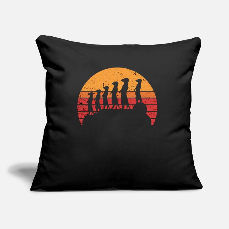 Suricate silhouette de suricate Housse de coussin décorative 45 x 45 cm