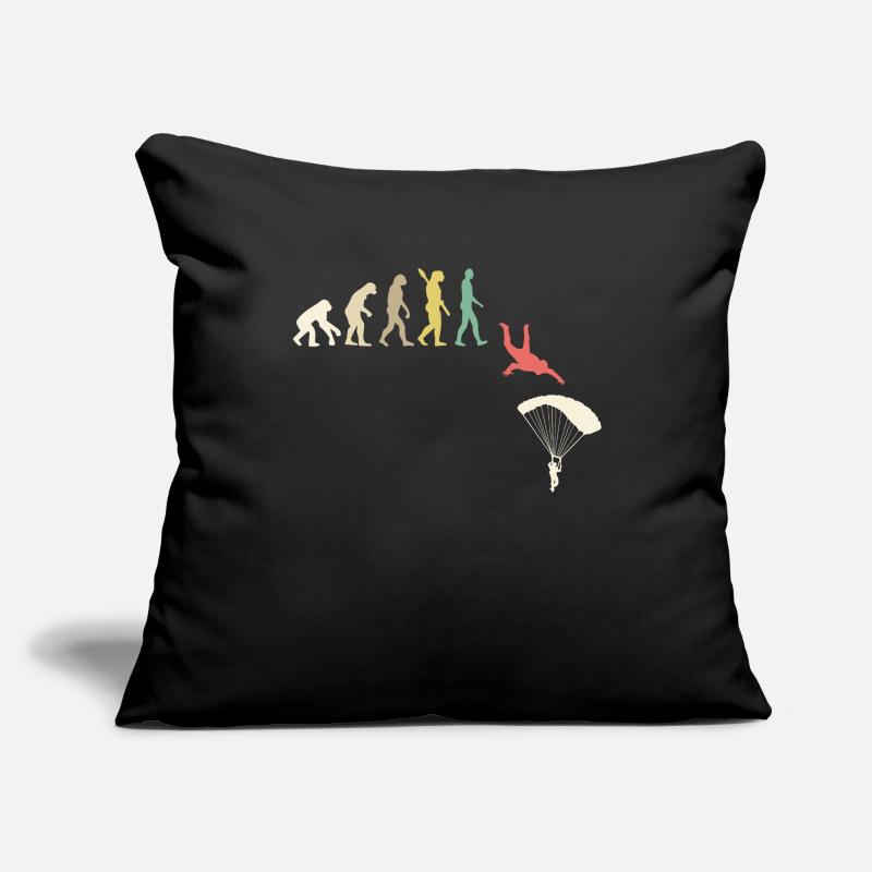 Evolution du saut en parachute Housse de coussin décorative 45 x 45 cm