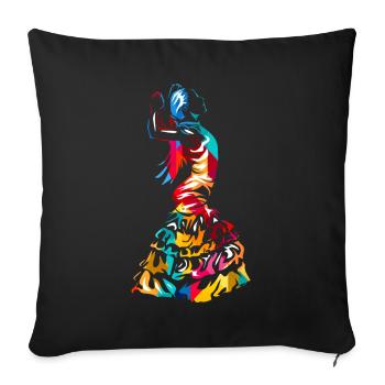 Flamenco - Sofa pillowcase 17,3'' x 17,3'' (45 x 45 cm) - black - Front