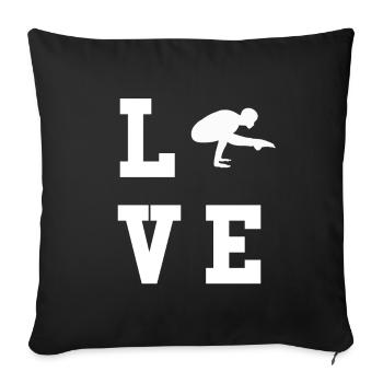 Gymnast gymnastics Gymnastics Yoga acrobatics - Sofa pillowcase 17,3'' x 17,3'' (45 x 45 cm) - black - Front