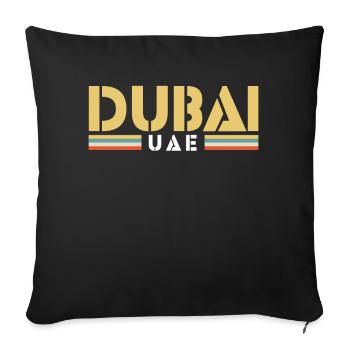Dubaï - Housse de coussin décorative 45 x 45 cm - noir - Devant