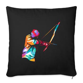 tir à l'arc - Housse de coussin décorative 45 x 45 cm - noir - Devant