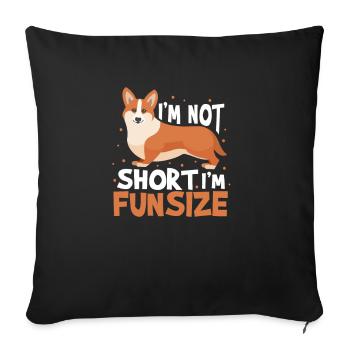Corgi Wales Dog Welsh Corgi Pembroke Gift - Sofa pillowcase 17,3'' x 17,3'' (45 x 45 cm) - black - Front