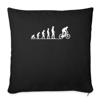 BMX Dirt Bike Evolution I Du singe au vélo - Housse de coussin décorative 45 x 45 cm - noir - Devant