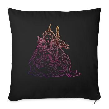 Buddha Yoga Mantra Bouddhiste Tao Zen Cadeau - Housse de coussin décorative 45 x 45 cm - noir - Devant