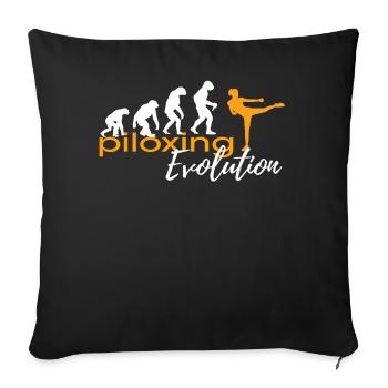 EVOLUTION DU PILOXING - Housse de coussin décorative 45 x 45 cm - noir - Devant
