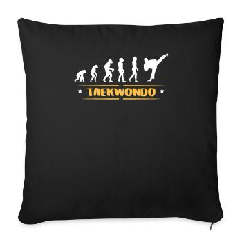 EVOLUTION TAEKWONDO - Sofakissenbezug 45 x 45 cm - Schwarz - Vorne
