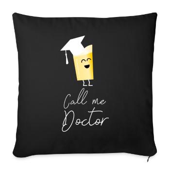 Mémoire drôle de remise des diplômes disant cadeau - Housse de coussin décorative 45 x 45 cm - noir - Devant