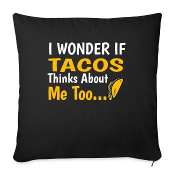 Taco - Sofa pillowcase 17,3'' x 17,3'' (45 x 45 cm) - black - Front