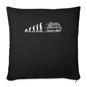 Die Camping Evolution - Sofakissenbezug 45 x 45 cm - Schwarz - Vorne