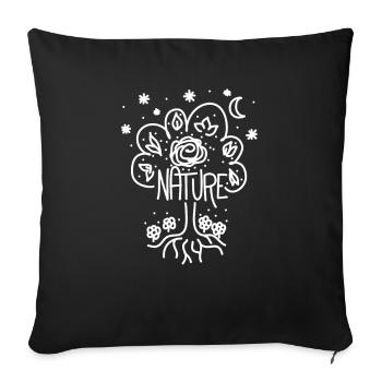 nature art peace harmony love - Sofa pillowcase 17,3'' x 17,3'' (45 x 45 cm) - black - Front