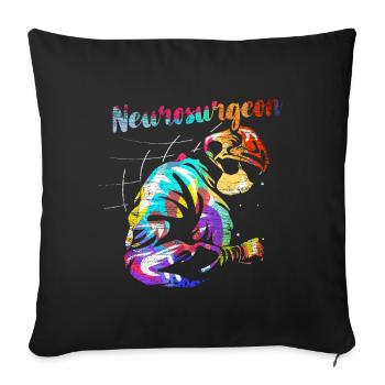 Neurosurgeon doctor - Sofa pillowcase 17,3'' x 17,3'' (45 x 45 cm) - black - Front
