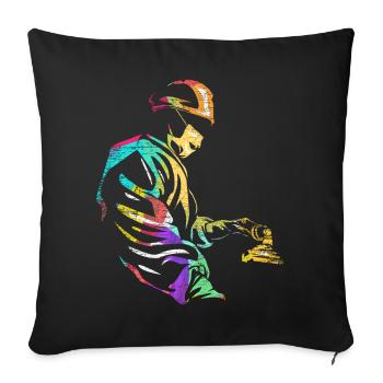 anesthetist - Sofa pillowcase 17,3'' x 17,3'' (45 x 45 cm) - black - Front