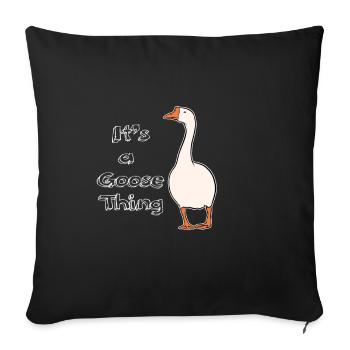 Goose animal gift - Sofa pillowcase 17,3'' x 17,3'' (45 x 45 cm) - black - Front