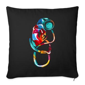 Internistin - Sofakissenbezug 45 x 45 cm - Schwarz - Vorne