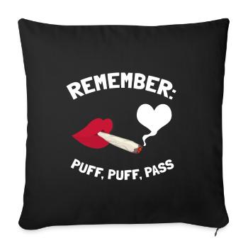 Smoking Weed Stoners Cannabis 420 Deliver - Sofa pillowcase 17,3'' x 17,3'' (45 x 45 cm) - black - Front