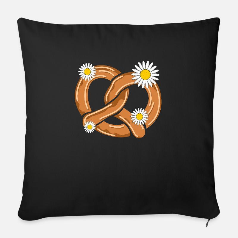 Bretzel Pretzel - Sofakissenbezug 45 x 45 cm - Schwarz