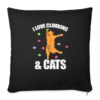 Grimpeur grimpeur - Housse de coussin décorative 45 x 45 cm - noir - Devant