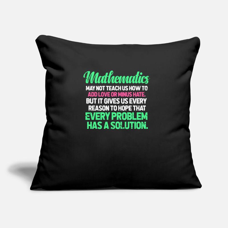 Math math prof enseignant algèbre école pi cadeau Housse de coussin décorative 45 x 45 cm