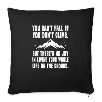Climber - Sofa pillowcase 17,3'' x 17,3'' (45 x 45 cm) - black - Front