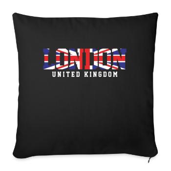 Londres - Housse de coussin décorative 45 x 45 cm - noir - Devant