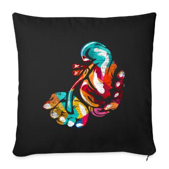 Urologist Gift - Sofa pillowcase 17,3'' x 17,3'' (45 x 45 cm) - black - Front