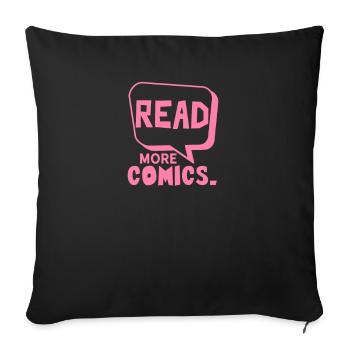 Cartoon comics cartoon cartoonist cartoon drawing - Sofa pillowcase 17,3'' x 17,3'' (45 x 45 cm) - black - Front