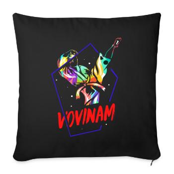 Vovinam Geschenk - Sofakissenbezug 45 x 45 cm - Schwarz - Vorne