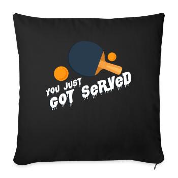 table tennis - Sofa pillowcase 17,3'' x 17,3'' (45 x 45 cm) - black - Front