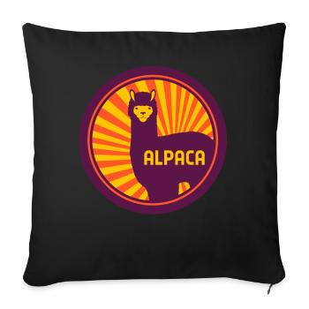 ALPACA ALPACA - Sofa pillowcase 17,3'' x 17,3'' (45 x 45 cm) - black - Front