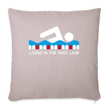 natation - Housse de coussin décorative 45 x 45 cm - taupe clair - Devant